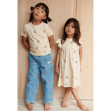 Liewood - Spodnie jeansowe z nadrukiem Cesar Peach / Light blue denim