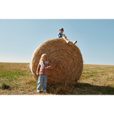 Liewood - Spodnie jeansowe z nadrukiem Cesar Peach / Light blue denim