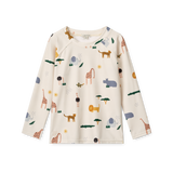 Liewood - Koszulka kąpielowa z długim rękawem Noah Safari sandy mix