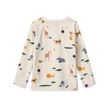 Liewood - Koszulka kąpielowa z długim rękawem Noah Safari sandy mix