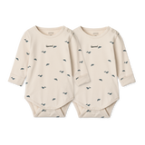 Liewood - Zestaw body z bawełny organicznej Yanni, Mini whale / Sandy