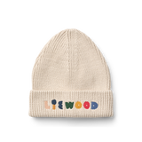 Liewood - Czapka beanie EZRA z bawełny organicznej GOTS, Sandy