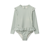 Liewood - Kostium kąpielowy z długim rękawem Sille Peppermint