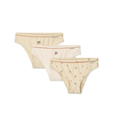 Liewood - Majtki AYLIN z bawełny organicznej GOTS, 3-pak z koronką