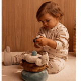 Liewood - Piżama z bawełny organicznej Birk, Mini whale / Sandy