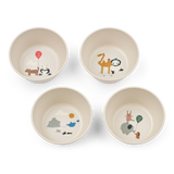 Liewood - Zestaw miseczek Lana, Around the world / Sandy