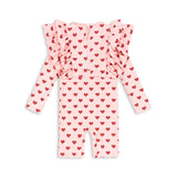 Konges Slojd - Kostium kąpielowy z długimi rękawami i falbankami Manuca