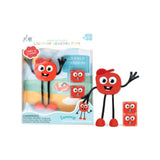 Glo Pals - Postać do kąpieli Sammy - zestaw z dwiema kostkami sensorycznymi świecącymi w wodzie