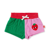 Halcyon Nights - Miękkie szorty z aplikacją z frotte Terry Cherry