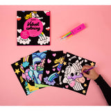 OMY - Zestaw 6 welwetowych kolorowanek - Jednorożce