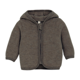 HUTTEliHUT - Kurtka z uszkami, wełna merino, Brown Melange