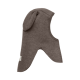 HUTTEliHUT – Kominiarka z długimi uszami, wełna merino, Brown Melange