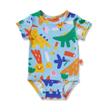 Halcyon Nights - Miękkie body krótkim rękawem Dino Days