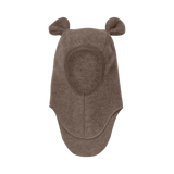 HUTTEliHUT – Kominiarka z uszkami, wełna merino, Brown Melange