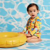 Halcyon Nights - Niemowlęcy kostium kąpielowy z długim rękawem Chomp chomp