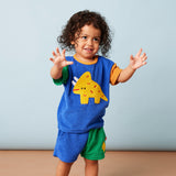 Halcyon Nights - Miękki t-shirt z aplikacją z frotte Terry Dino