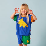 Halcyon Nights - Miękki t-shirt z aplikacją z frotte Terry Dino