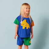 Halcyon Nights - Miękki t-shirt z aplikacją z frotte Terry Dino