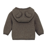 HUTTEliHUT - Kurtka z uszkami, wełna merino, Brown Melange