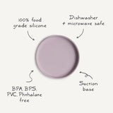 Mushie - Talerzyk silikonowy z przyssawką Classic Cambridge Blue