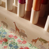 Konges Slojd - Zestaw 24 markerów w drewnianym bloku, safari