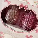 Konges Slojd - Zestaw kubków z brokatem 4 szt. Pink mix