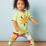 Halcyon Nights - Bawełniany, miękki t-shirt z aplikacją Happy Harvest