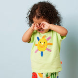 Halcyon Nights - Bawełniany, miękki t-shirt z aplikacją Happy Harvest