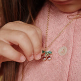 Konges Slojd - Zestaw biżuterii – naszyjnik, bransoletka i pierścionek z wisienką