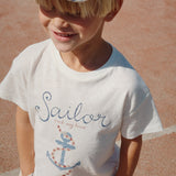 Konges Slojd - Koszulka z krótkim rękawem Era Off white/sailor