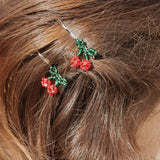 Konges Slojd - Ręcznie robione wsuwki do włosów Cherry 4 szt.