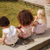 Konges Slojd - Kamizelka wypornościowa do pływania AVERY Cherry Pink Motif