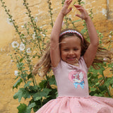 Konges Slojd - Opaska do włosów z haftowanym serduszkiem