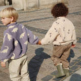 Konges Slojd - Ciepła kurtka teddy z kapturem i miękką podszewką Jody, Dino Mist