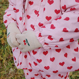 Konges Slojd – Ciepłe rękawiczki Filla, Cherry/stripe