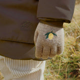 Konges Slojd – Ciepłe rękawiczki Filla, Lemon/stripe