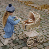 Konges Slojd - Cekinowy, wyjątkowy wózek z gondolą dla lalek