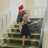 Konges Slojd - Sukienka welurowa z kokardą Gia, Pine Grove