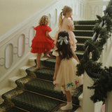 Konges Slojd - Sukienka tiulowa z bufkami i warstwową spódnicą Fay