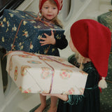 Konges Slojd - Sukienka welurowa z kokardą Gia, Pine Grove