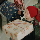 Konges Slojd - Sukienka welurowa z kokardą Gia, Pine Grove