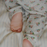 Konges Slojd - Spodnie niemowlęce z ażurowym wzorem Minnie, verona blues