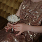 Konges Slojd - Sukienka cekinowa z bawełnianą podszewką Rosie, smoke gray