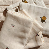 Konges Slojd - Zestaw pieluszek muślinowych 3 szt. Lime Stone