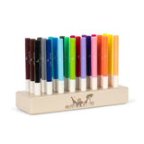 Konges Slojd - Zestaw 24 markerów w drewnianym bloku, safari