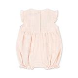 Konges Slojd - Rampers z bawełny organicznej Ellie Frill Peony Stripe