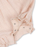 Konges Slojd - Rampers z bawełny organicznej Ellie Frill Peony Stripe