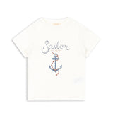 Konges Slojd - Koszulka z krótkim rękawem Era Off white/sailor