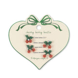 Konges Slojd - Ręcznie robione wsuwki do włosów Cherry 4 szt.