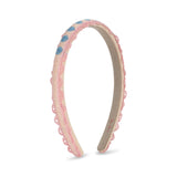 Konges Slojd - Opaska do włosów z haftowanym serduszkiem